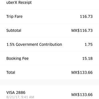 Uber - august 21, 2017 * CDMX airport to city center, $7.25USD - Taxis Near Me Uber - august 21, 2017 * CDMX airport to city center, $7.25USD - Taxis Near Me
