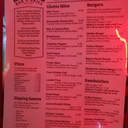 Camden Whiskey Bar - The menu!