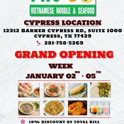 Pho Bo 2 - Grand Opening Week 01/02 to 01/05