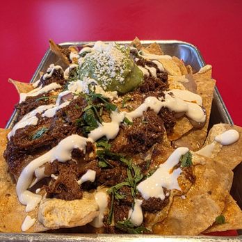 Mike's Red Tacos - Half Birria Nachos - Tacos Near Me - San Diego, California Mike's Red Tacos - Half Birria Nachos - Tacos Near Me - San Diego, California