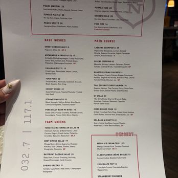 Hudson & Nash - Menu as of 9/2026 - New American Near Me - San Diego, California