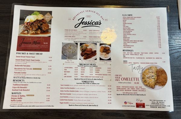 Menu photo 1 Jessica's Aiea, HI Menu photo 1 Jessica's Aiea, HI