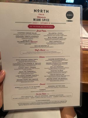 Menu photo 1 North Italia Miami, FL