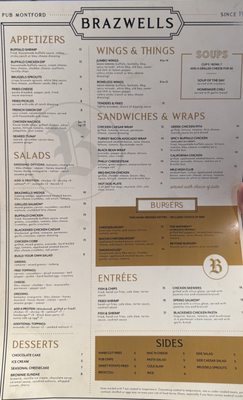 Menu photo 4 Brazwells Pub Charlotte, NC