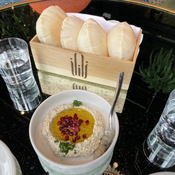 ilili DC - Baba Ghannouj with their pita - Lebanese Near Me - Washington, DC, District of Columbia