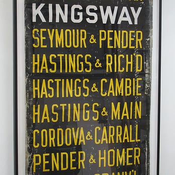 KENT Picture Framing - Vintage Vancouver bus scroll. - Framing Near Me - Vancouver, British Columbia