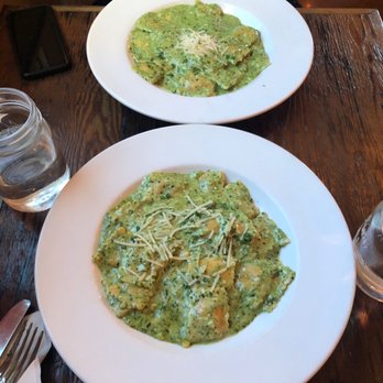 Placido's Pasta Shop - Smoked chicken ravioli with pesto cream sauce - Pasta Shops Near Me - Eugene, Oregon