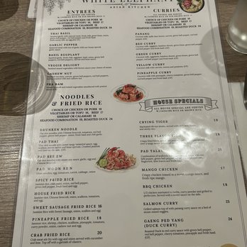 White Elephant - Menu - Thai Near Me - San Diego, California