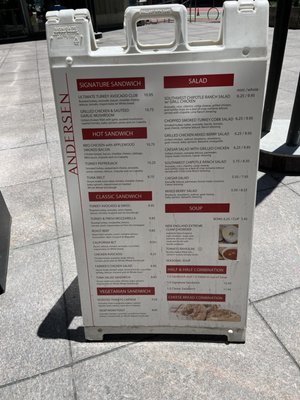Menu photo 5 Andersen Bakery San Francisco, CA