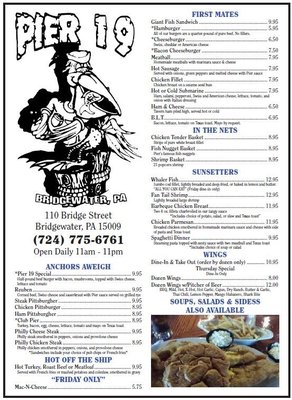 Menu photo 4 Pier 19 Bridgewater, PA