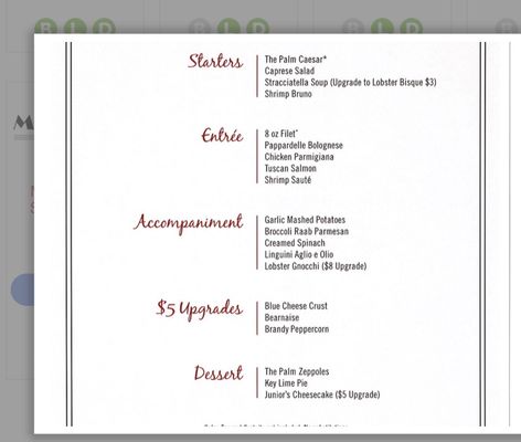 Menu photo 5 The Palm Washington, DC, DC Menu photo 5 The Palm Washington, DC, DC
