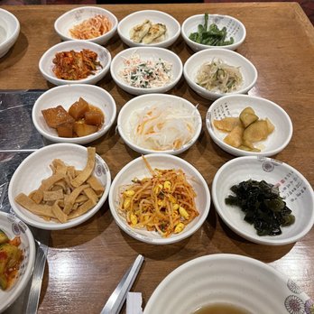 Sisters Korean Restaurant - All the sides! - Korean Near Me - Greenwood, Indiana