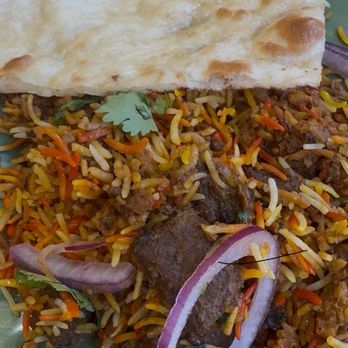 Charcol Indian Kitchen - Lamb Biryani on my plate - Indian Near Me - Huntington Beach, California
