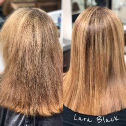Aspen Salon - Keratin Complex on uneven multi textured hair