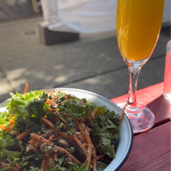 Nue - Syrian Kale and Carrot Salad and Less Mosa - Tapas/Small Plates Near Me - Seattle, Washington Nue - Syrian Kale and Carrot Salad and Less Mosa - Tapas/Small Plates Near Me - Seattle, Washington
