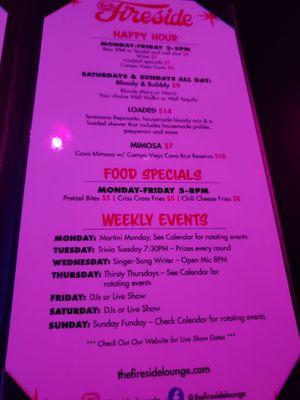 Menu photo 8 Fireside Lounge Alameda, CA Menu photo 8 Fireside Lounge Alameda, CA