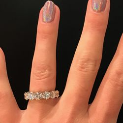 Round cut eternity band.