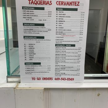 Taquerias Cervantez - New menu - Mexican Near Me - Plano, Texas Taquerias Cervantez - New menu - Mexican Near Me - Plano, Texas