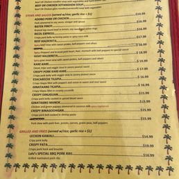 Menu part 4 Menu part 4