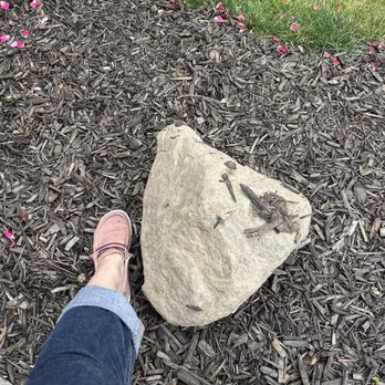 A-Plus Landscaping Services - Huge boulder left a foot away from patio! - Landscaping Near Me - Saukville, Wisconsin