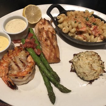 J Gilbert's - Seafood grill platter, subbed in the lobster Mac and cheese for a small upcharge ($4). - Steakhouses Near Me - McLean, Virginia