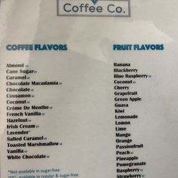 Flavor list