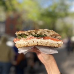 Radio Bakery - Smoked Salmon Focaccia Sandwich (~$15)