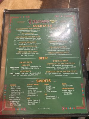 Menu photo 1 Pepper’s Mexican Grill Cold Spring, KY