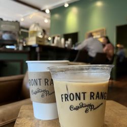 Front Range - KC - Honey lavender latte, small drip coffee