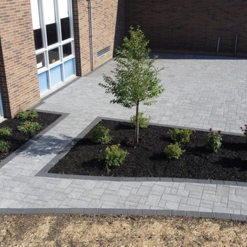 Primo Landscape Design - Outdoor patio we installed at Ramapo Ridge Middle School in Mahwah, NJ. - Lawn Services Near Me - West Nyack, New York