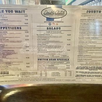 Double Clutch Brewing - Food menu April '24 - Breweries Near Me - Evanston, Illinois Double Clutch Brewing - Food menu April '24 - Breweries Near Me - Evanston, Illinois