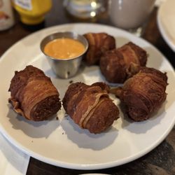 Rowley Inn - Bacon wrapped Tots with a spicy sauce that was delicious
