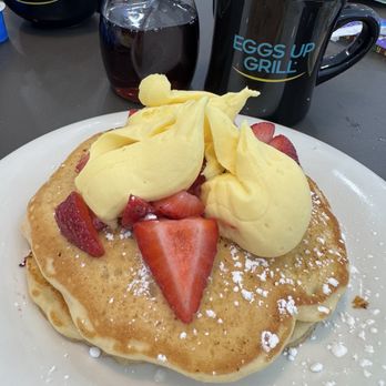 Eggs Up Grill - Strawberries & Cream Pancakes - Breakfast & Brunch Near Me - Cocoa Beach, Florida