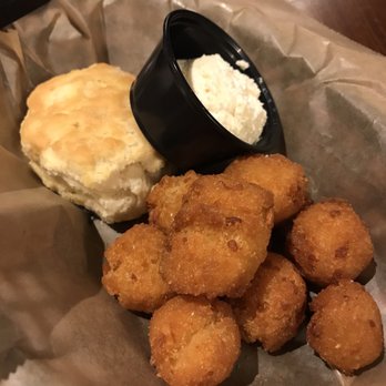 The Pit - Hush puppies and biscuit (complementary) - Barbeque Near Me - Raleigh, North Carolina The Pit - Hush puppies and biscuit (complementary) - Barbeque Near Me - Raleigh, North Carolina