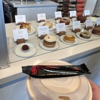 T55 Patisserie - Coffee comes with a little chocolate - Desserts Near Me - Bothell, Washington