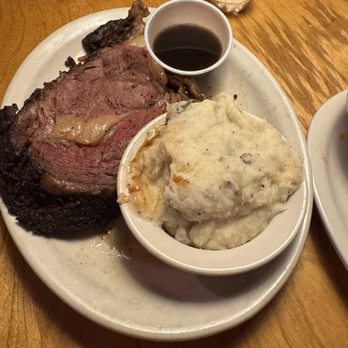 Texas Roadhouse - 16oz Prime Rib* + mashed potato with side gravy - Steakhouses Near Me - Modesto, California