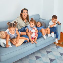 Loving Nannies - Nanny with her hands full!