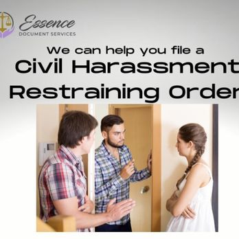 Essence Document Services - We can prepare civil harassment restraining orders, file them in court and serve them. - Process Servers Near Me - Long Beach, California