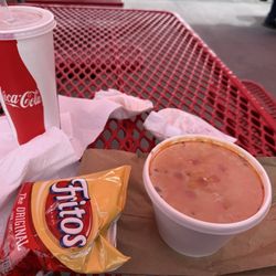 Dandys Charcoal Burgers - lol. This is the frito pie. I think it is called build your own.