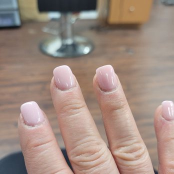 Q Nails - manicure with powder so uneven and thick - Nail Salons Near Me - Santa Ana, California