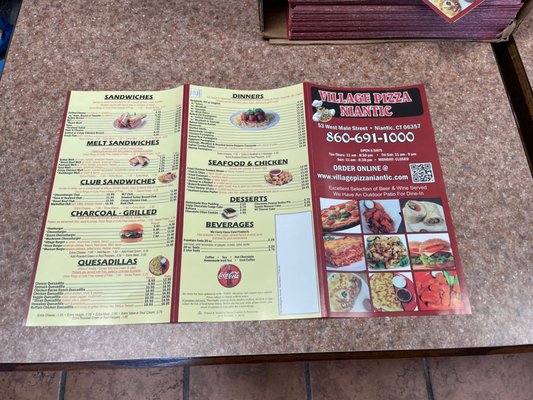 Menu photo 2 Village Pizza and Grille Niantic, CT