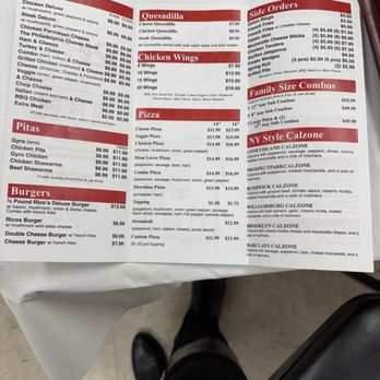 Ricos Subs and Pizza - Menu - Chicken Wings Near Me - Greensboro, North Carolina