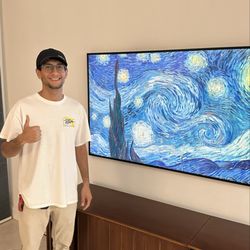White Gloves - Frame TV installation. Quality Handyman service