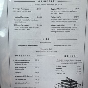 Johnny C's Italian Eatery - Menu - Italian Near Me - Tampa Palms, Florida Johnny C's Italian Eatery - Menu - Italian Near Me - Tampa Palms, Florida