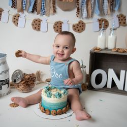 Captured To Remember - Cake smash 1 year old birthday portrait