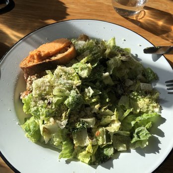 Parkside Cafe - Caesar Salad (Ask for extra dressing) served with crostini topped with hummus - American Near Me - Stinson Beach, California Parkside Cafe - Caesar Salad (Ask for extra dressing) served with crostini topped with hummus - American Near Me - Stinson Beach, California