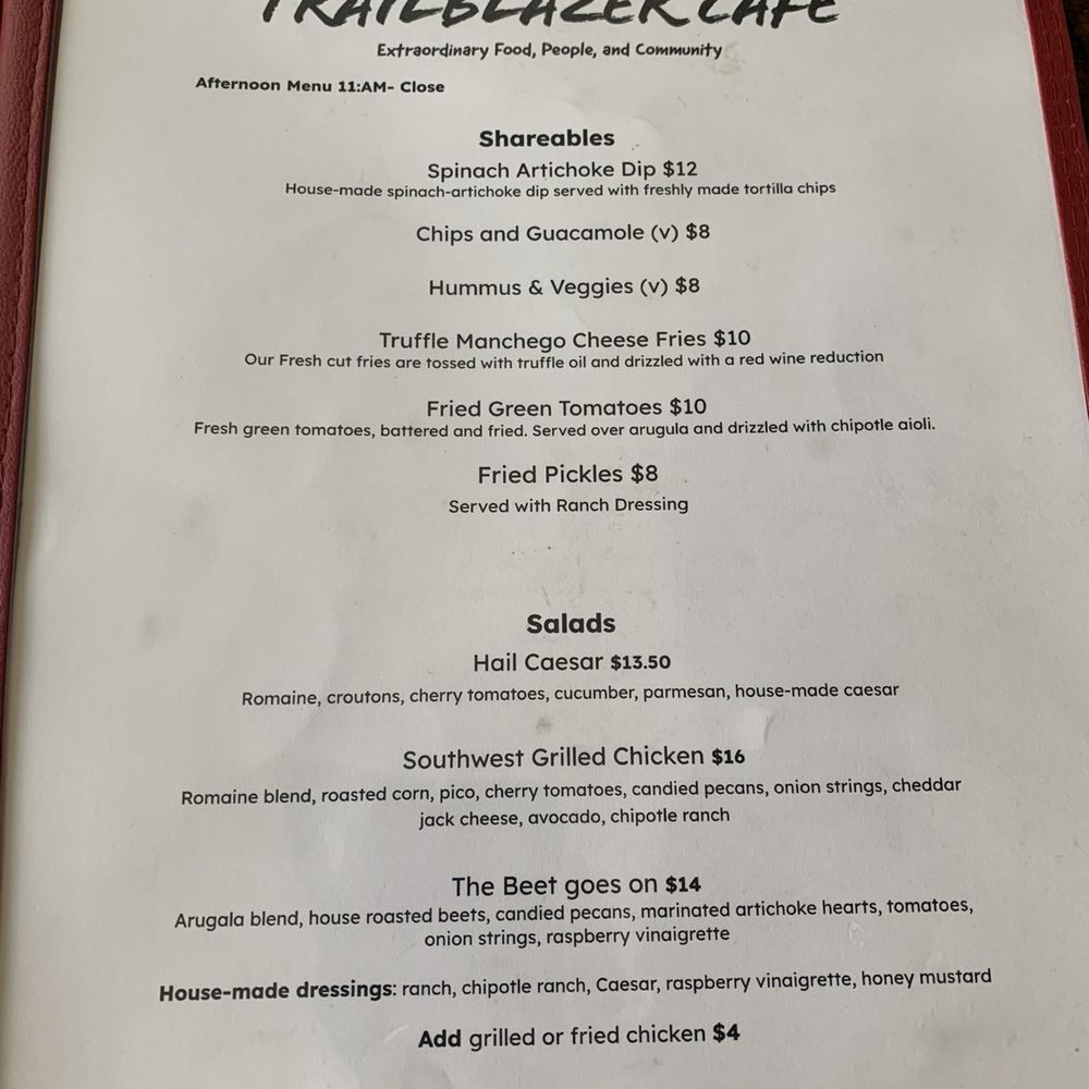 Trailblazer Cafe - Menu - Cafes Near Me - San Antonio, Texas Trailblazer Cafe - Menu - Cafes Near Me - San Antonio, Texas