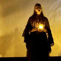 Good Luck Macbeth Theatre Company - Cast member Edgar Allan Poe Speakeasy.  Reno had a power outage.   The show must go on.
