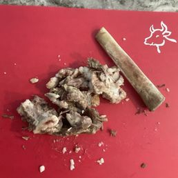 This is all of the fat that came off the bone.  Very little meat was usable.
