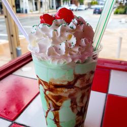 Mad Madeline's Grill - Grinch Shake available thru Dec 2023.